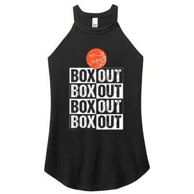 Basketball Coach Gift Box Out Saying funny player Women's Perfect Tri Rocker Tank