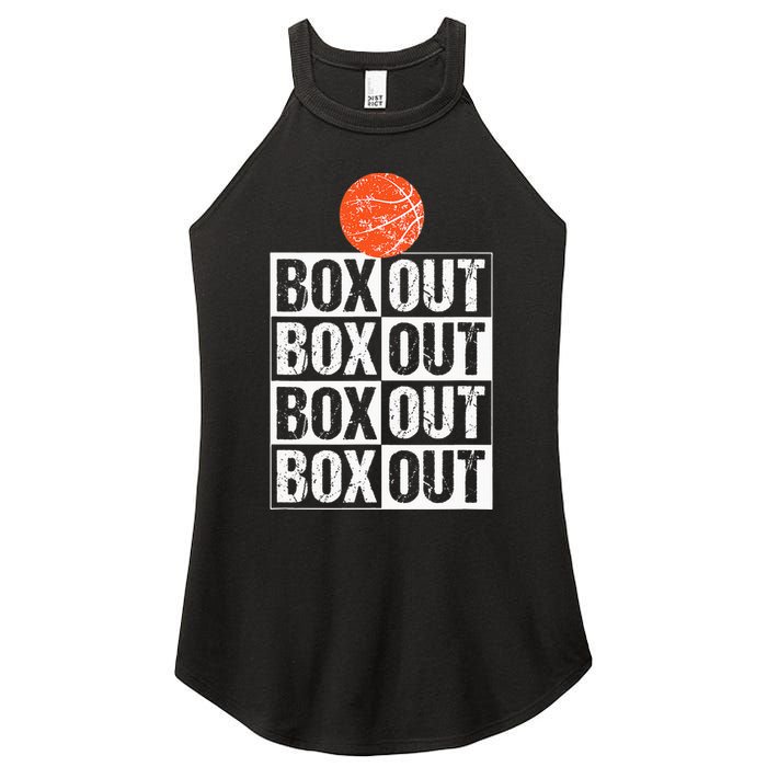 Basketball Coach Gift Box Out Saying funny player Women's Perfect Tri Rocker Tank