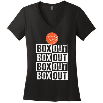 Basketball Coach Gift Box Out Saying funny player Women's V-Neck T-Shirt