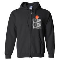 Basketball Coach Gift Box Out Saying funny player Full Zip Hoodie