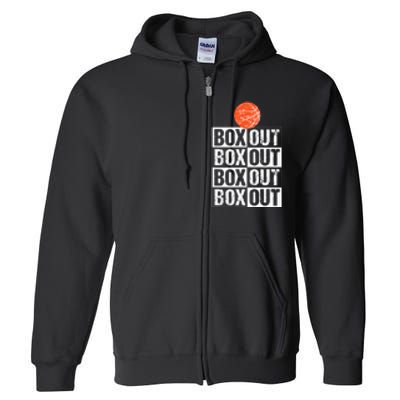 Basketball Coach Gift Box Out Saying funny player Full Zip Hoodie