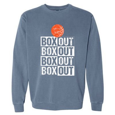 Basketball Coach Gift Box Out Saying funny player Garment-Dyed Sweatshirt