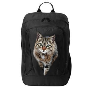 Brown Cat Green Eyes Cats Gifts City Backpack