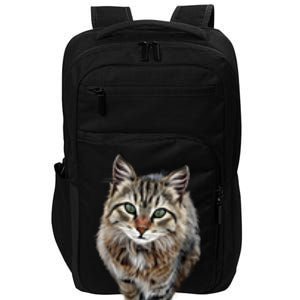 Brown Cat Green Eyes Cats Gifts Impact Tech Backpack