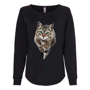 Brown Cat Green Eyes Cats Gifts Womens California Wash Sweatshirt