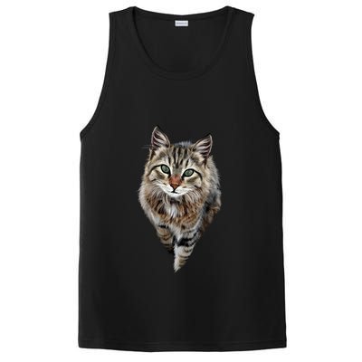 Brown Cat Green Eyes Cats Gifts PosiCharge Competitor Tank