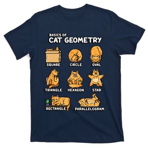 Basic Cat Geometry Cute Cat Cat Lover Cat Owner Math School T-Shirt