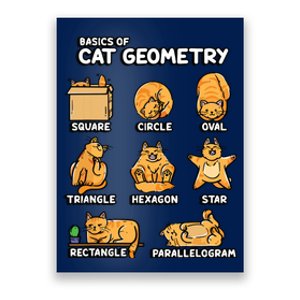 Basic Cat Geometry Cute Cat Cat Lover Cat Owner Math School Poster