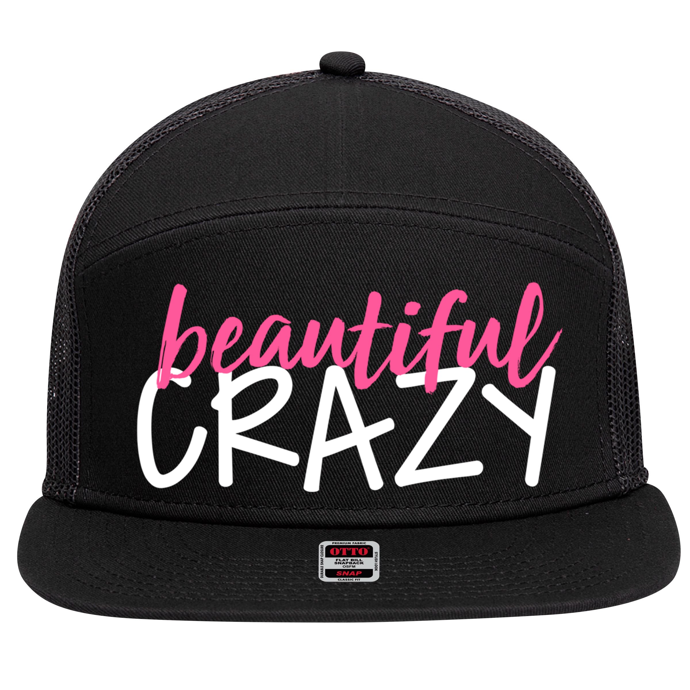 Beautiful Crazy Gift 7 Panel Mesh Trucker Snapback Hat