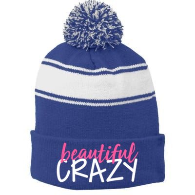 Beautiful Crazy Gift Stripe Pom Pom Beanie