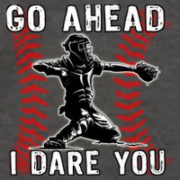 Baseball Catcher Go Ahead I Dare You Vector Backpack