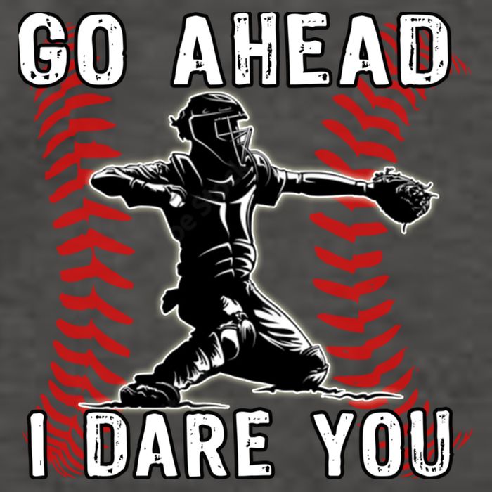 Baseball Catcher Go Ahead I Dare You Vector Backpack