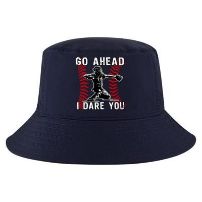 Baseball Catcher Go Ahead I Dare You Cool Comfort Performance Bucket Hat