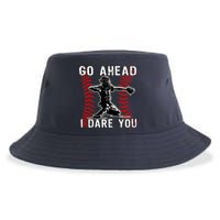 Baseball Catcher Go Ahead I Dare You Sustainable Bucket Hat
