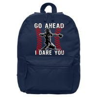 Baseball Catcher Go Ahead I Dare You 16 in Basic Backpack