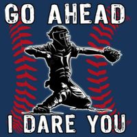 Baseball Catcher Go Ahead I Dare You 16 in Basic Backpack