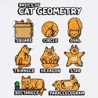Basic Cat Geometry Cute Cat Cat Lover Cat Owner Math School Button