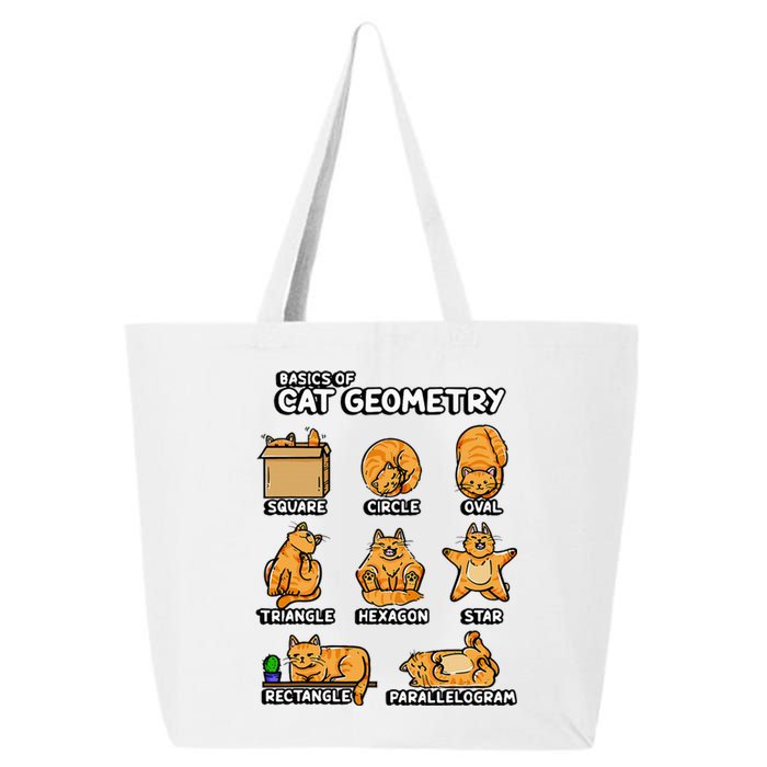 Basic Cat Geometry Cute Cat Cat Lover Cat Owner Math School 25L Jumbo Tote