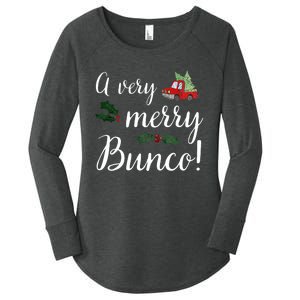 Bunco Christmas Gift Very Merry Bunco Women's Perfect Tri Tunic Long Sleeve Shirt