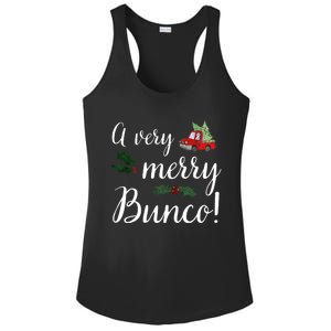 Bunco Christmas Gift Very Merry Bunco Ladies PosiCharge Competitor Racerback Tank