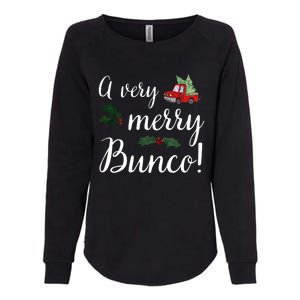 Bunco Christmas Gift Very Merry Bunco Womens California Wash Sweatshirt