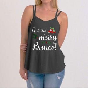 Bunco Christmas Gift Very Merry Bunco Women's Strappy Tank