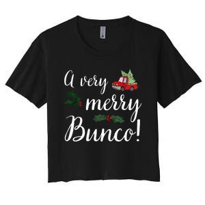 Bunco Christmas Gift Very Merry Bunco Women's Crop Top Tee