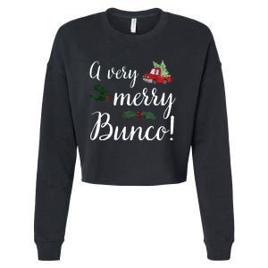 Bunco Christmas Gift Very Merry Bunco Cropped Pullover Crew