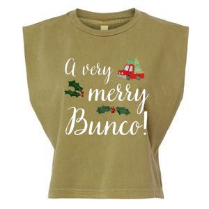 Bunco Christmas Gift Very Merry Bunco Garment-Dyed Women's Muscle Tee