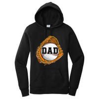 Baseball Catch Glove Baseball Dad Baseball Daddy Fathers Day Women's Pullover Hoodie