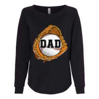 Baseball Catch Glove Baseball Dad Baseball Daddy Fathers Day Womens California Wash Sweatshirt