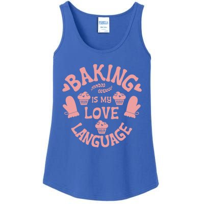 Bakeaholic Cute Gift Baking Is My Therapy Baking Is My Love Language Meaningful Ladies Essential Tank