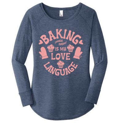 Bakeaholic Cute Gift Baking Is My Therapy Baking Is My Love Language Meaningful Women's Perfect Tri Tunic Long Sleeve Shirt