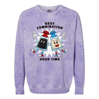 Best Combination Good Time Funny Colorblast Crewneck Sweatshirt