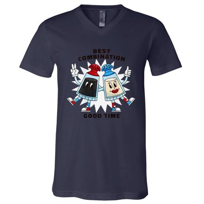 Best Combination Good Time Funny V-Neck T-Shirt