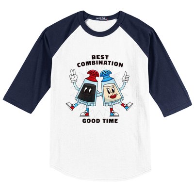 Best Combination Good Time Funny Baseball Sleeve Shirt