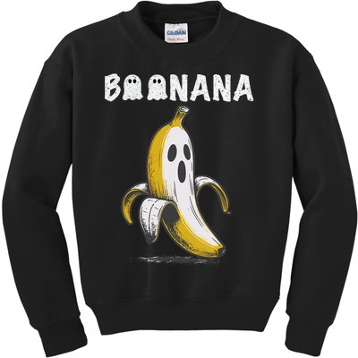 Boonana Cute Ghost Banana Halloween Kids Sweatshirt