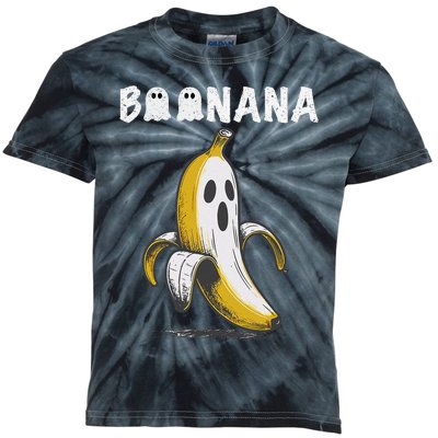 Boonana Cute Ghost Banana Halloween Kids Tie-Dye T-Shirt