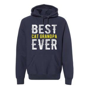 Best Cat Grandpa Ever Funny Premium Hoodie