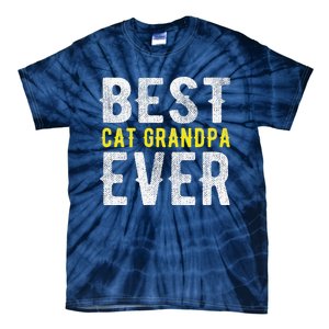 Best Cat Grandpa Ever Funny Tie-Dye T-Shirt