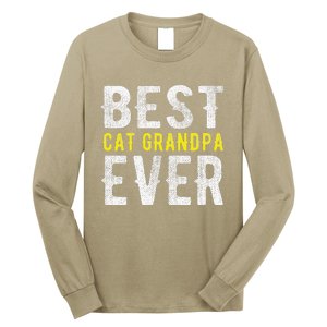 Best Cat Grandpa Ever Funny Long Sleeve Shirt