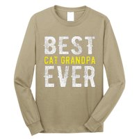 Best Cat Grandpa Ever Funny Long Sleeve Shirt