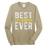 Best Cat Grandpa Ever Funny Tall Long Sleeve T-Shirt