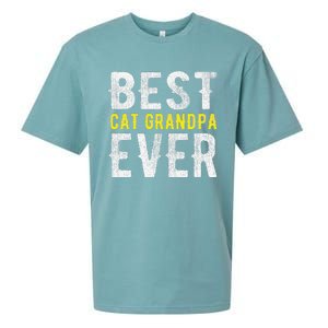 Best Cat Grandpa Ever Funny Sueded Cloud Jersey T-Shirt