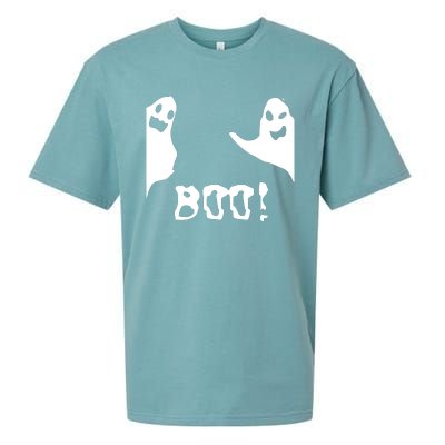 Boo Cute Ghost Retro Halloween Sueded Cloud Jersey T-Shirt