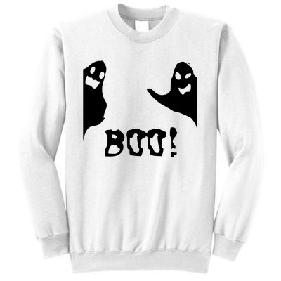 Boo Cute Ghost Retro Halloween Sweatshirt