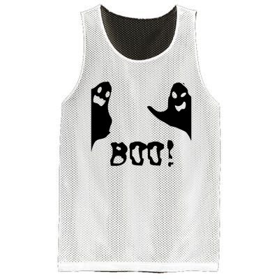 Boo Cute Ghost Retro Halloween Mesh Reversible Basketball Jersey Tank