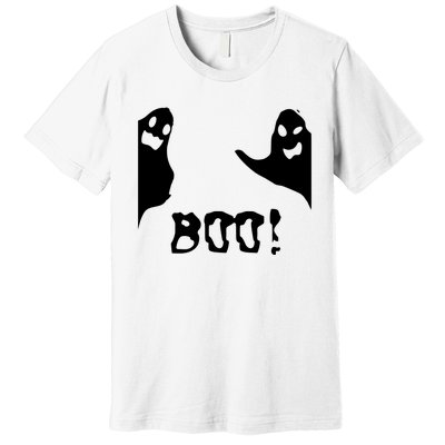 Boo Cute Ghost Retro Halloween Premium T-Shirt