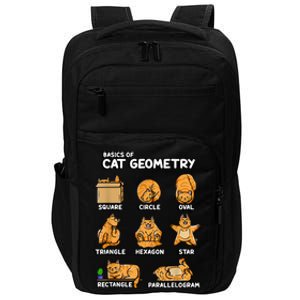 Basic Cat Geometry Cute Cat Cat Lover Cat Owner Math School Impact Tech Backpack