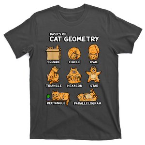 Basic Cat Geometry Cute Cat Cat Lover Cat Owner Math School T-Shirt